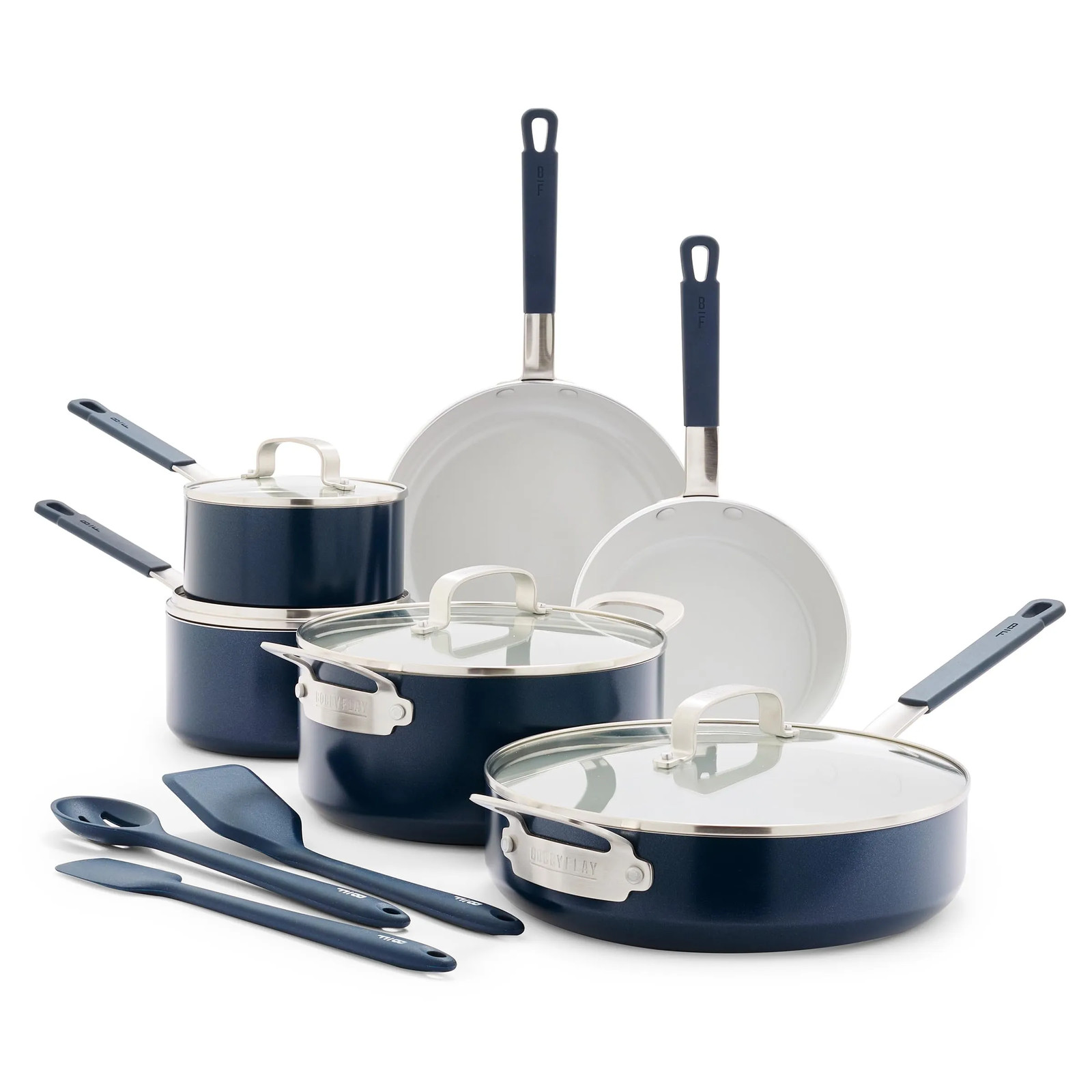 GreenPan CC008869-001 Bobby Flay 13 Piece Nonstick Cookware Set Diamond Ceramic