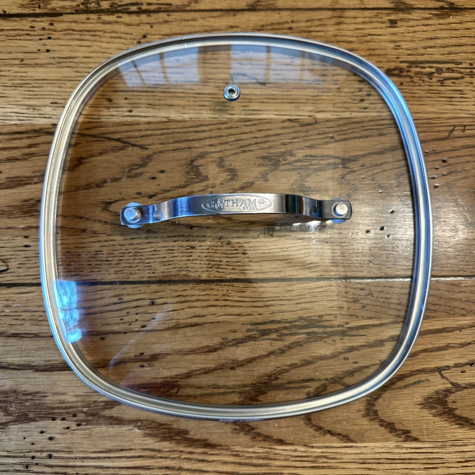 Gotham Steel Square Tempered Glass Lid Stainless 9 3/4″ Outside 9 3/16″ Inside