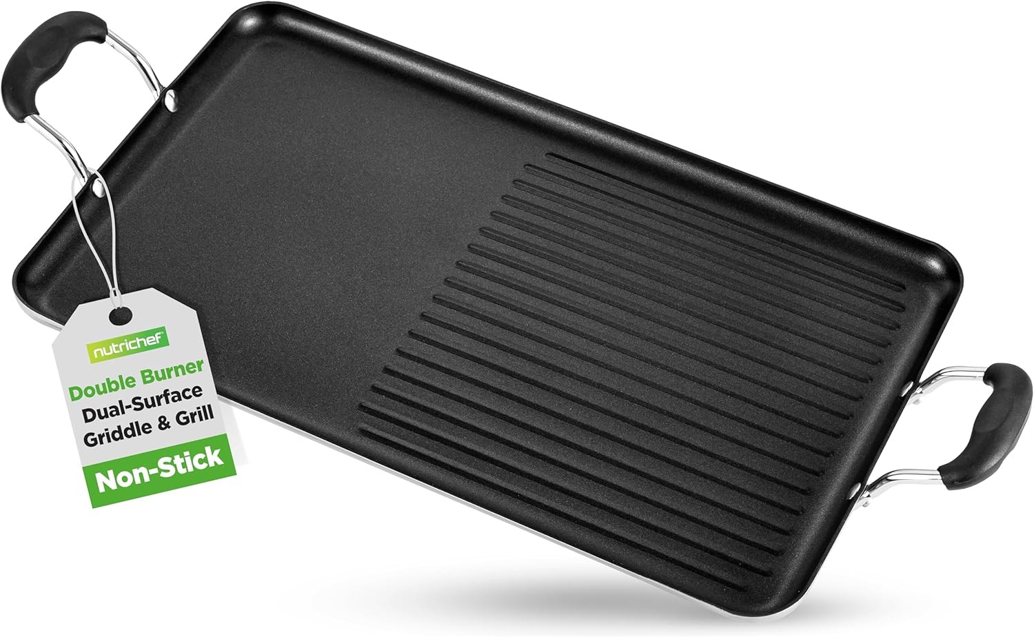 Double Burner Griddle Non-Stick Stove Top Griddle Gas Stove Dishwasher Safe