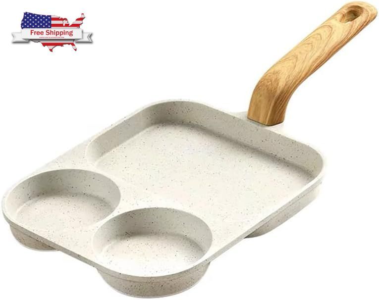3 in 1 Healthy Granite Non Stick Frying Pan Egg Omelette Pancake Pan Kitchen