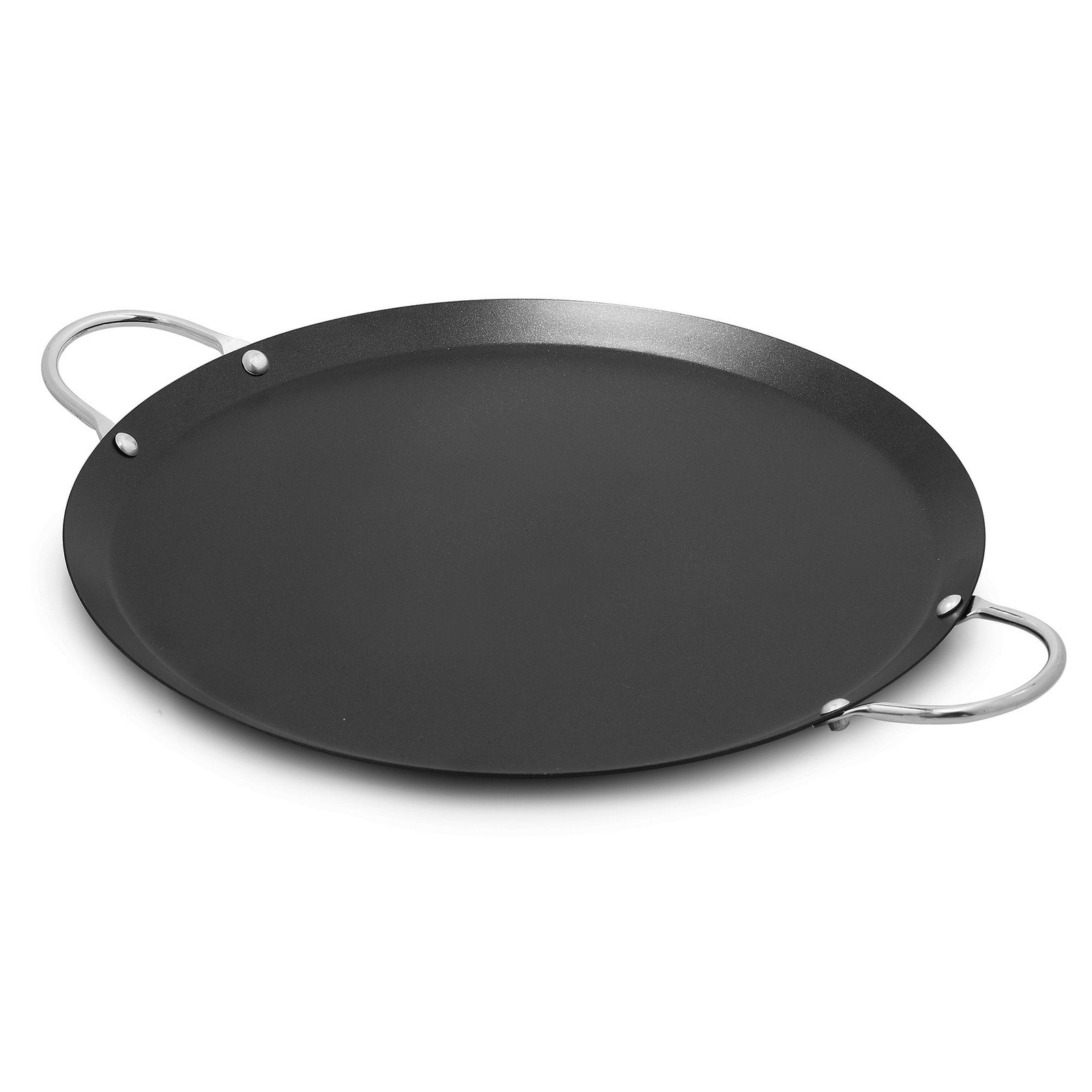 IMUSA Carbon Steel Comal 13.5in – Nonstick Black, Metal Handles, Stovetop Tool