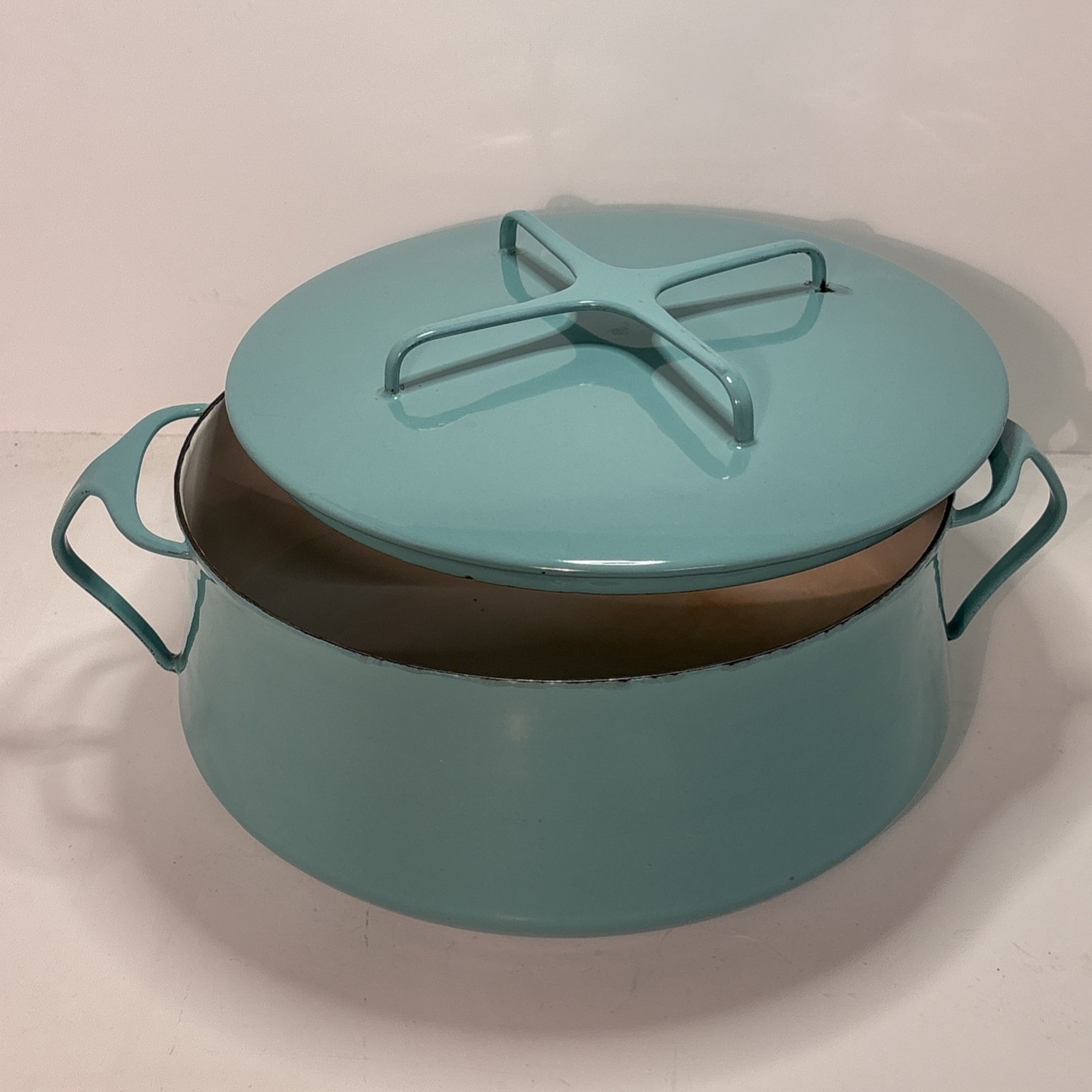 Vintage Dansk Kobenstyle Turquoise 6 Qt Dutch Oven Jens Quistgaard MCM 1960s 10”