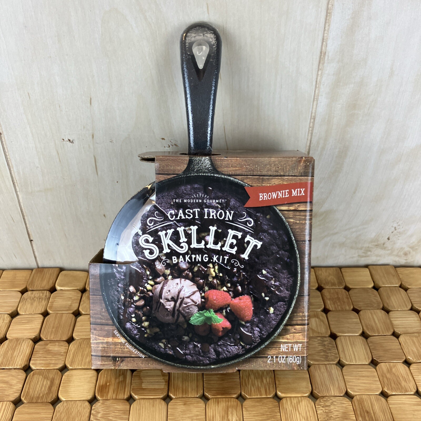 The Modern Gourmet Cast Iron Mini 5” Skillet Baking Kit – Brownie Mix NEW