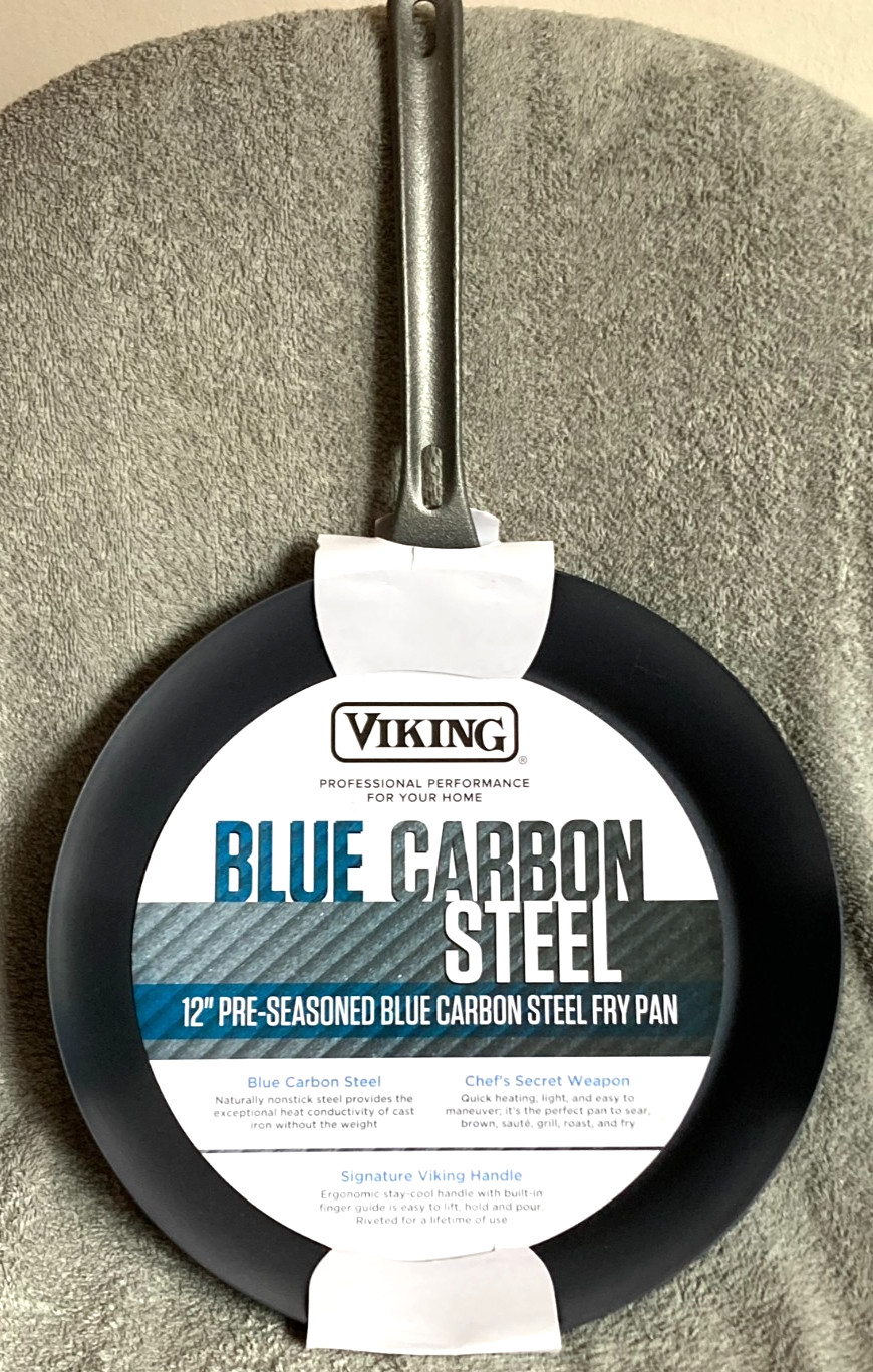 NEW VIKING BLUE CARBON STEEL 12 Inch Pre-seasoned Nonstick Fry Pan Oven Safe