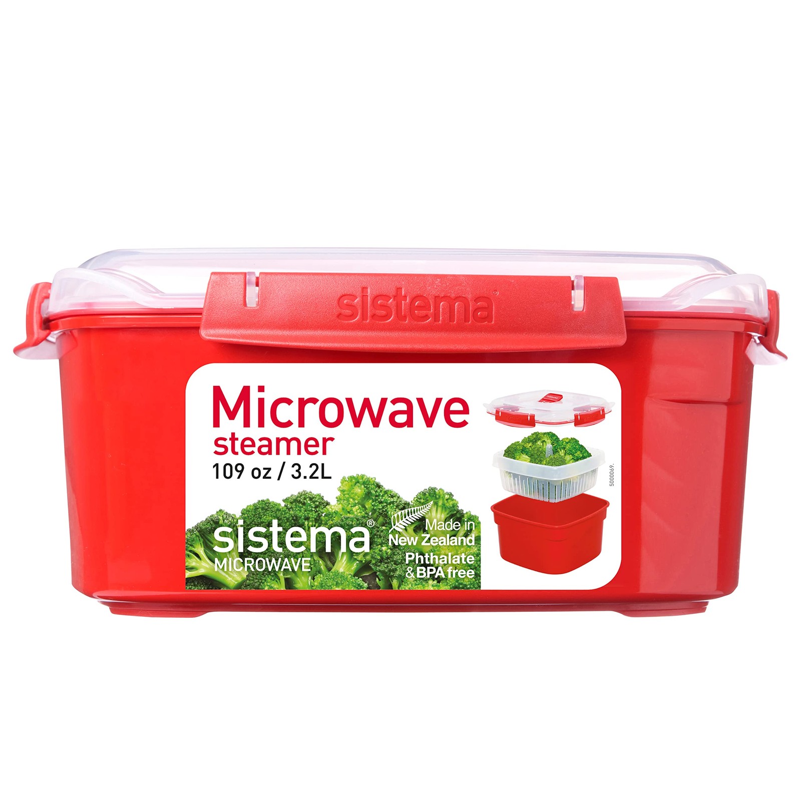 Microwave Steamer for Cooking Food and Vegetables with Steam Release Vent, Dishw