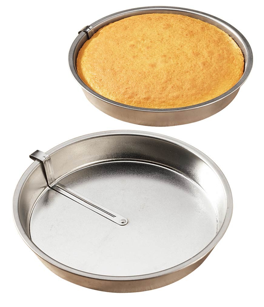 Set of 2 Easy Release Cake Pans, Made of Tinplate, 8” Dia.