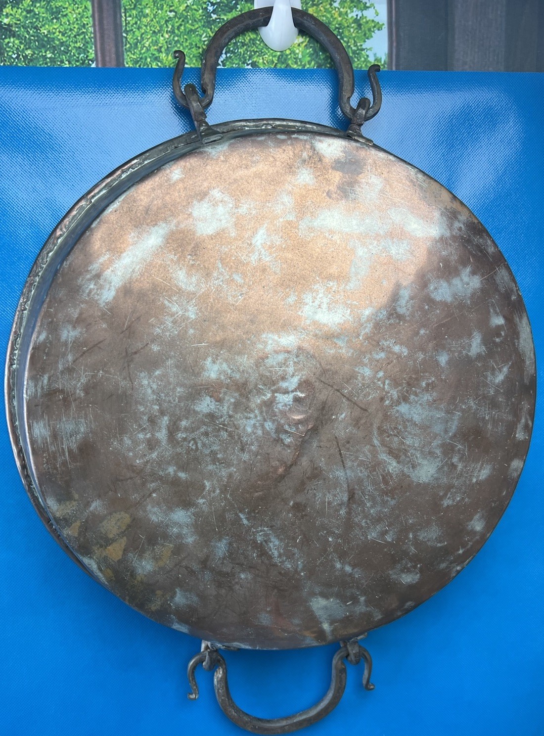 Large Hand Hammered Copper / Tin Lined Pan