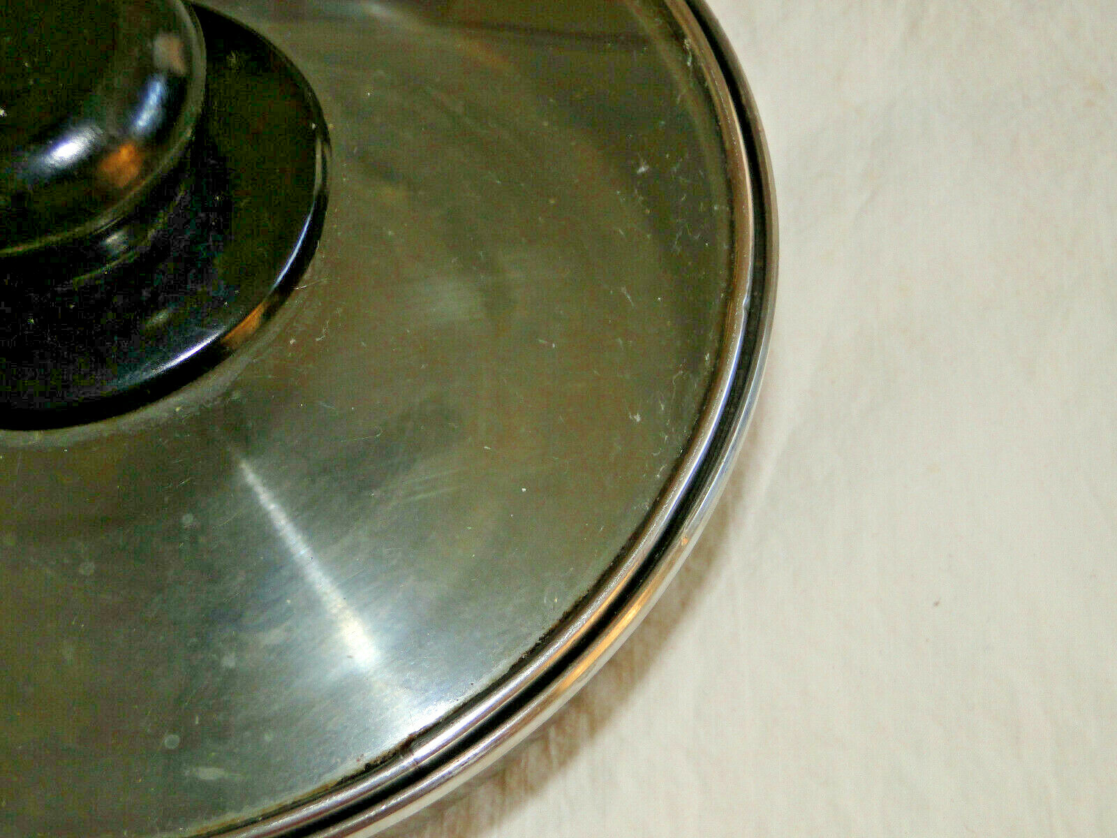 Clear Glass Cook Pot Replacement Lid – Black Knob Handle – 6-7/8″ Cookware (3)