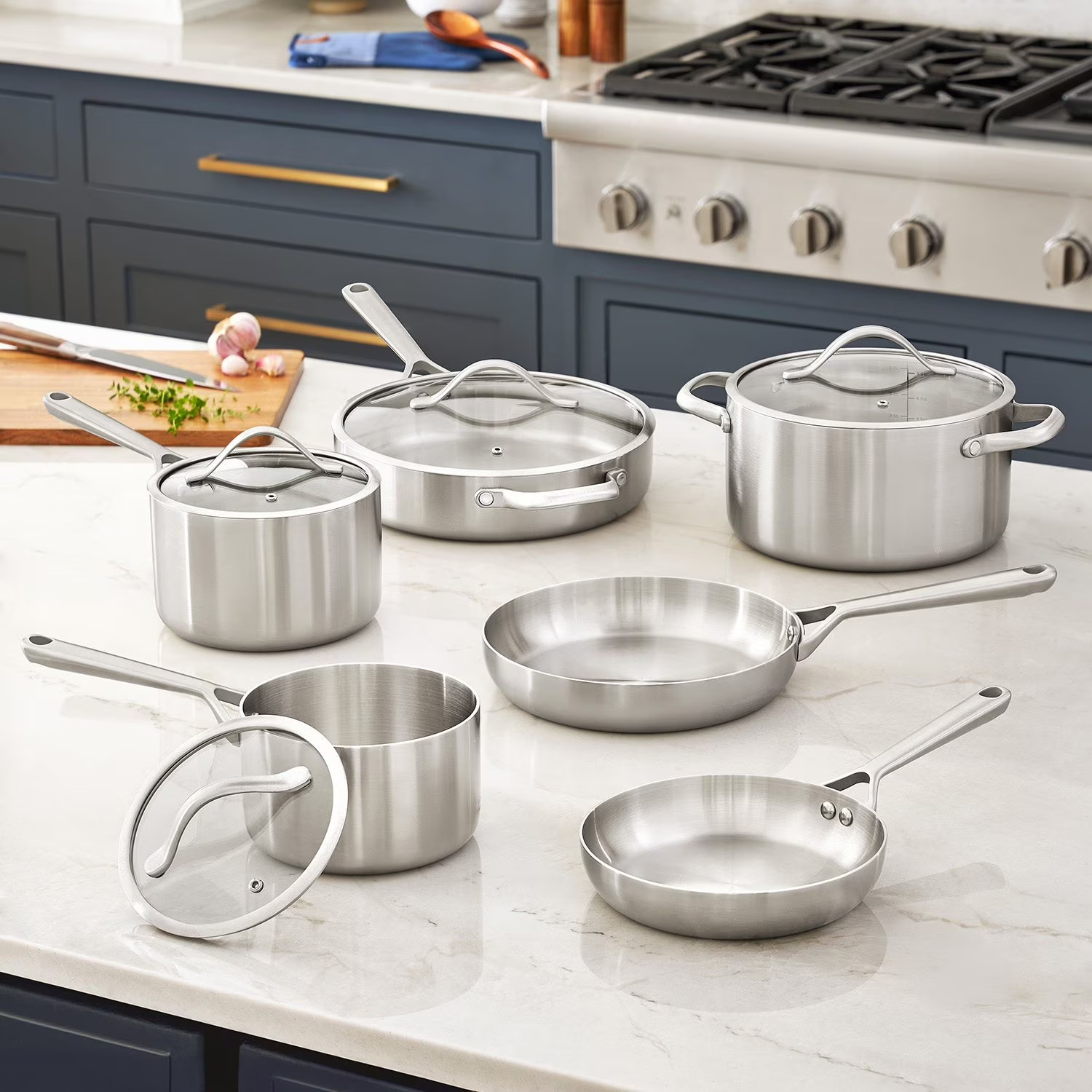 Member’s Mark 10-Piece Modern Tri-ply Cookware Set