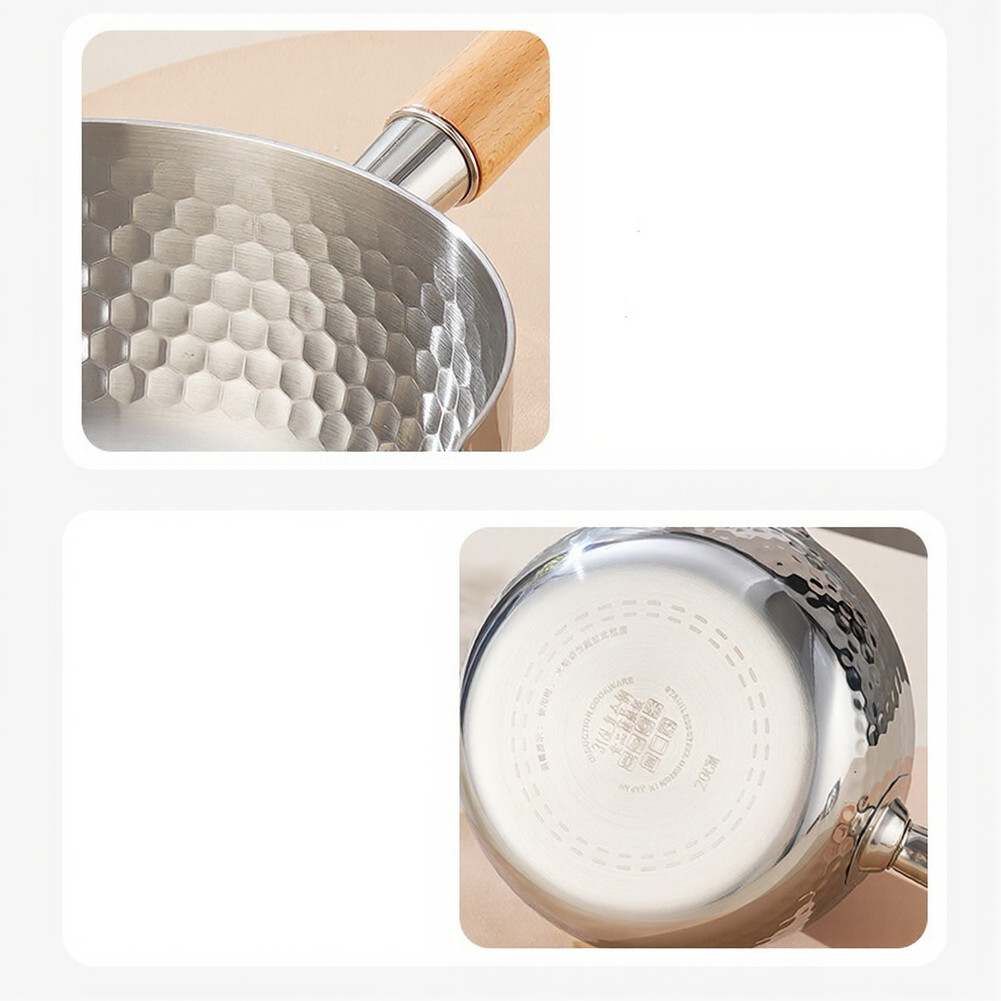 Yukihira Look Stainless Steel Saucepan 34.5CM Quart Size with Lid and Handle