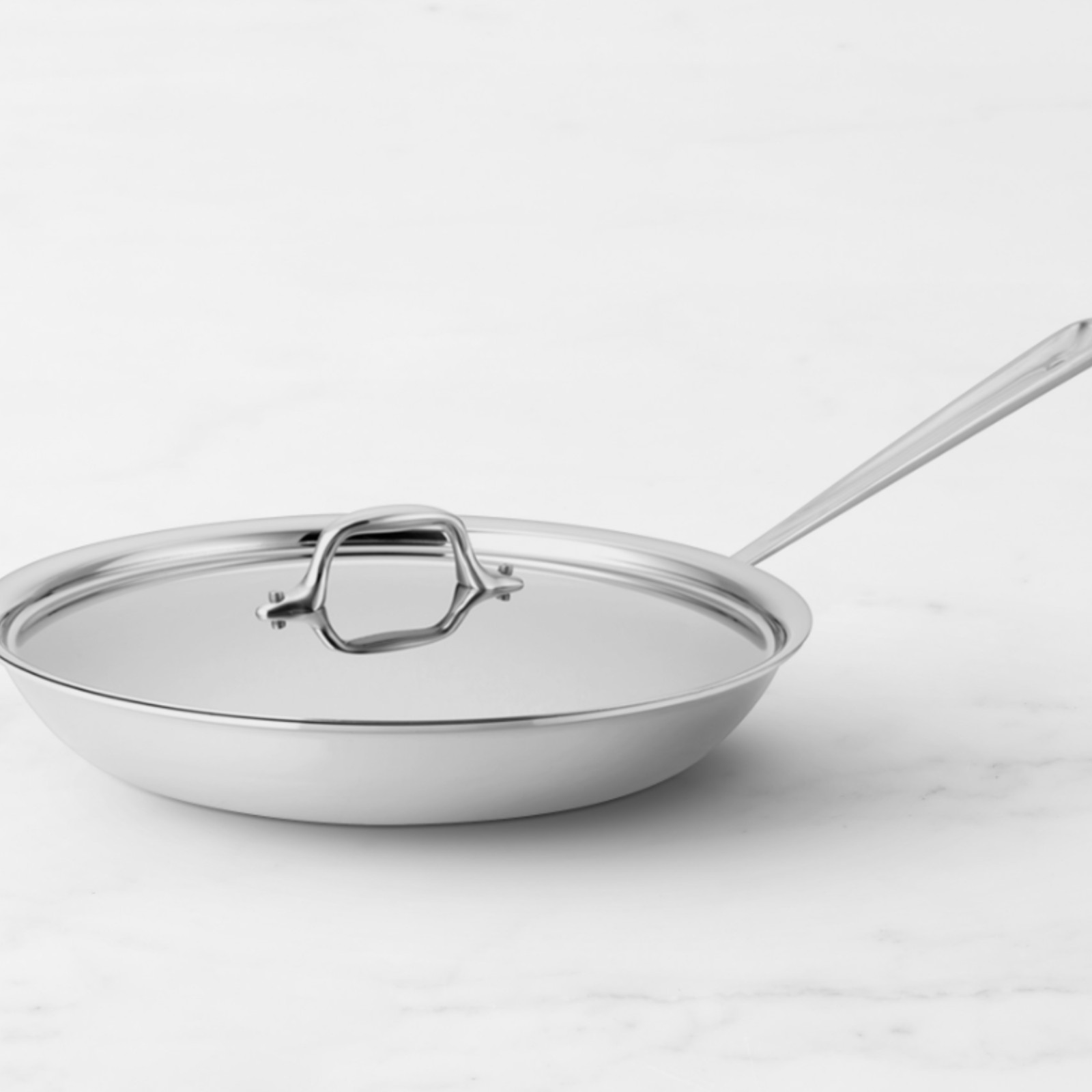 All-Clad D3 Tri-Ply Stainless-Steel Fry Pan with Lid 10″