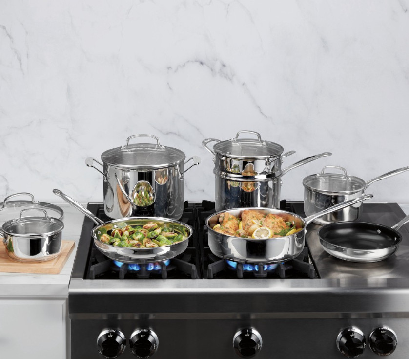 Cuisinart Chef’s Classic Stainless-Steel Ceramic Nonstick Mixed Material 13Piece
