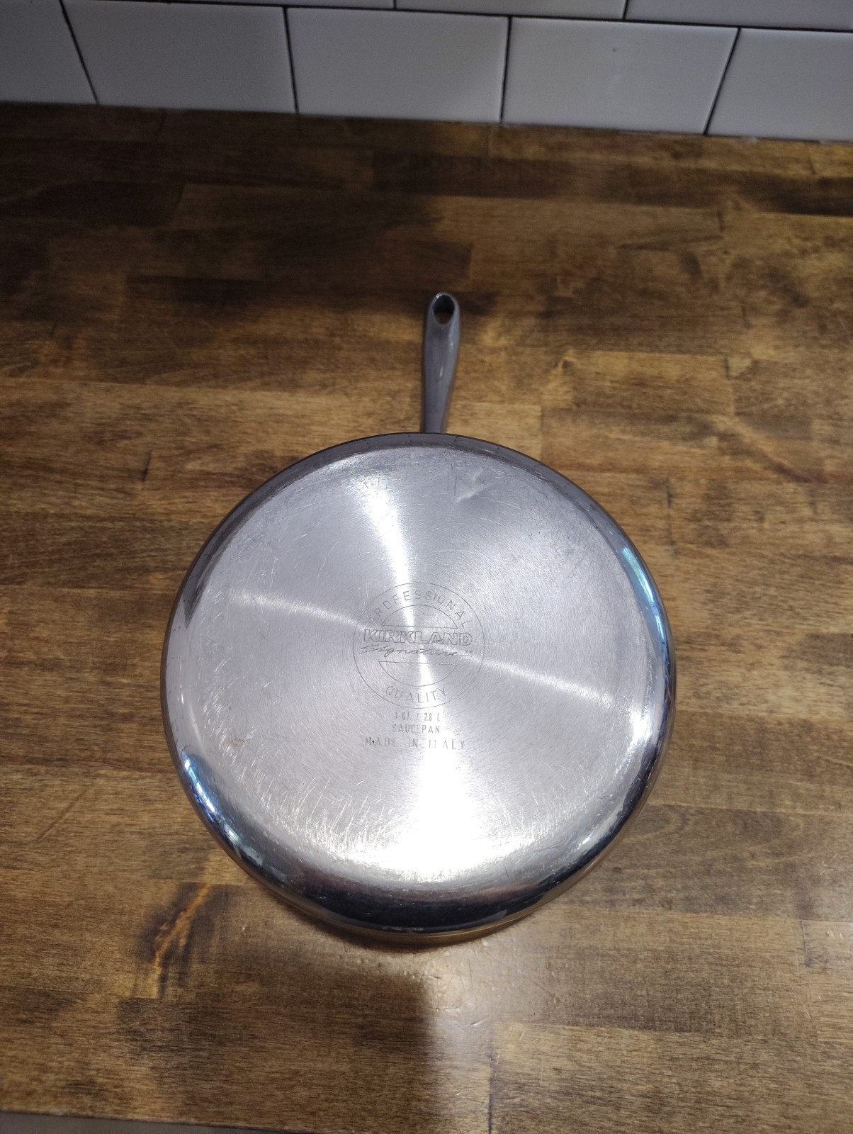 Kirkland Signature 3 QT Sauce Pan Stainless Steel Professional Cookware Italy