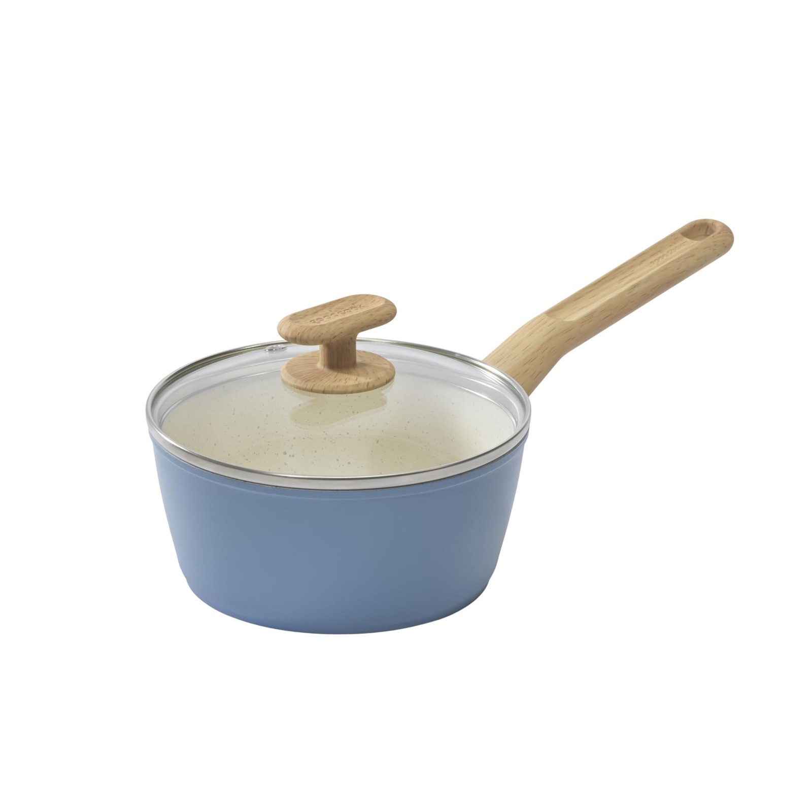 Healthy Ceramic Titanium-Infused 2 Quart Saucepan with Lid, Light Blue – Indu…