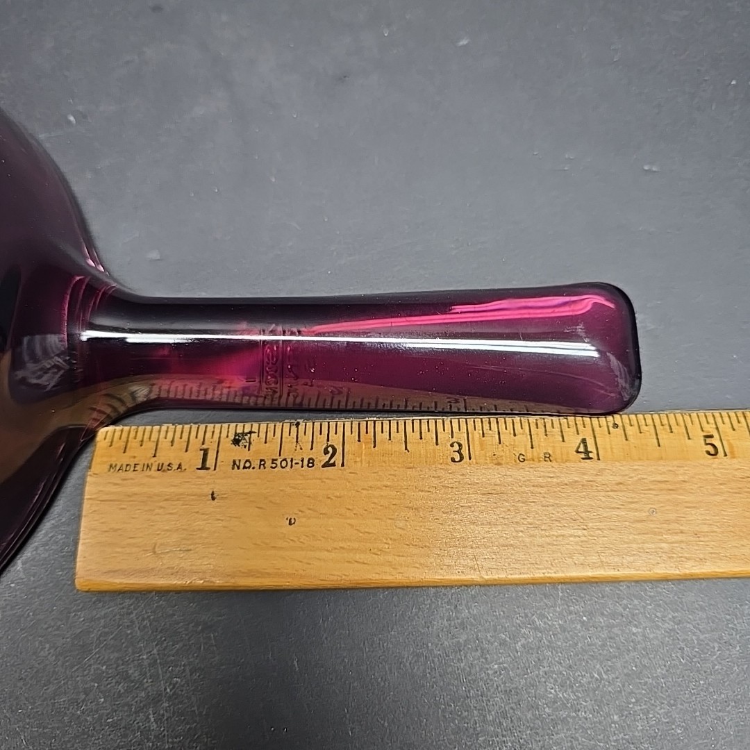 VTG Pyrex Visions Cranberry Glass Saucepan 1L 1 Liter Approx 1 Quart Marked USA