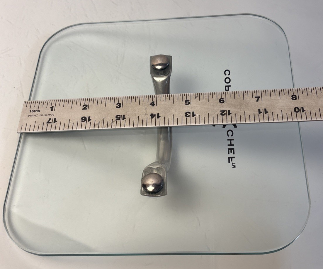 Copper Chef Glass Square Press Weight 8×8 Bacon Burger Steak Grill Press Lid