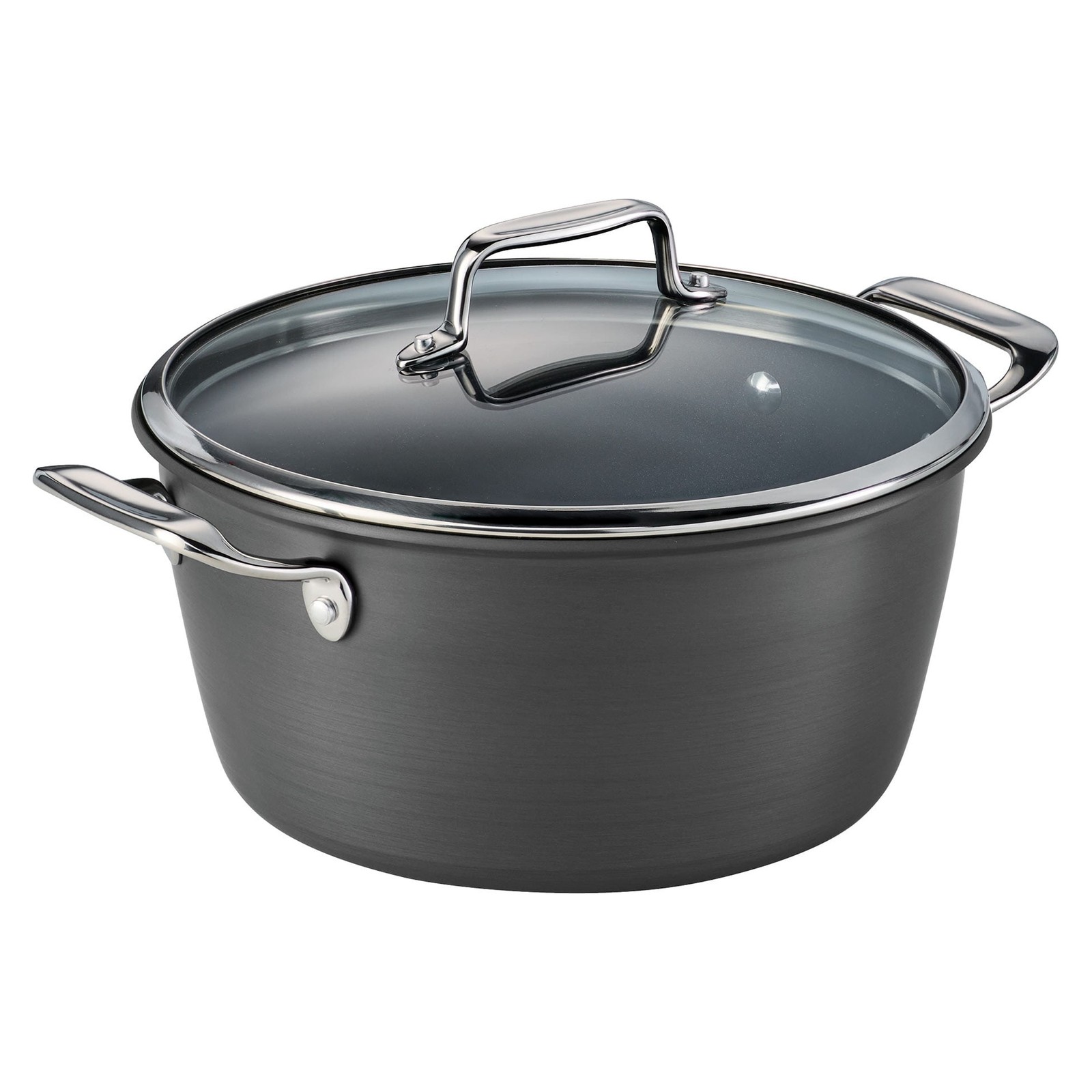 5 Quart Hard Anodized Aluminum Nonstick Dutch Oven with Tempered Glass Lid