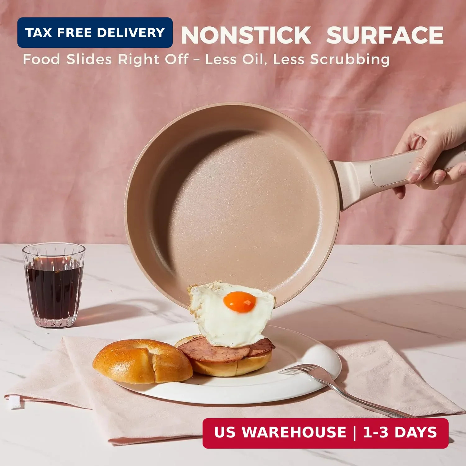 HONGBAKE Pots and Pans Set Nonstick, 26 Pcs All-in-One Kitchen Starter Set with