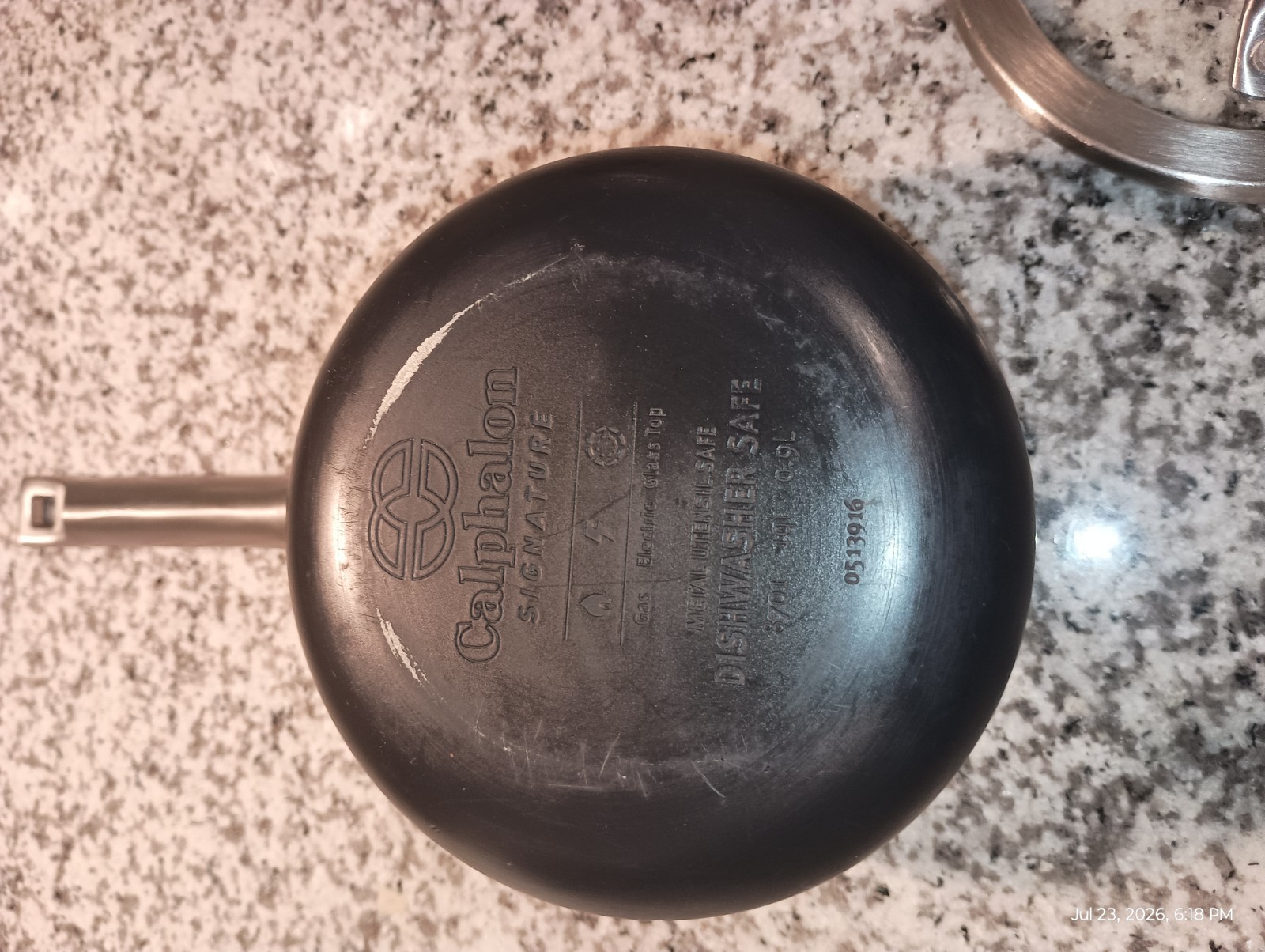 Calphalon 1.0 Quart Sauce Pan Glass Lid Hard-anodized Nonstick 8701