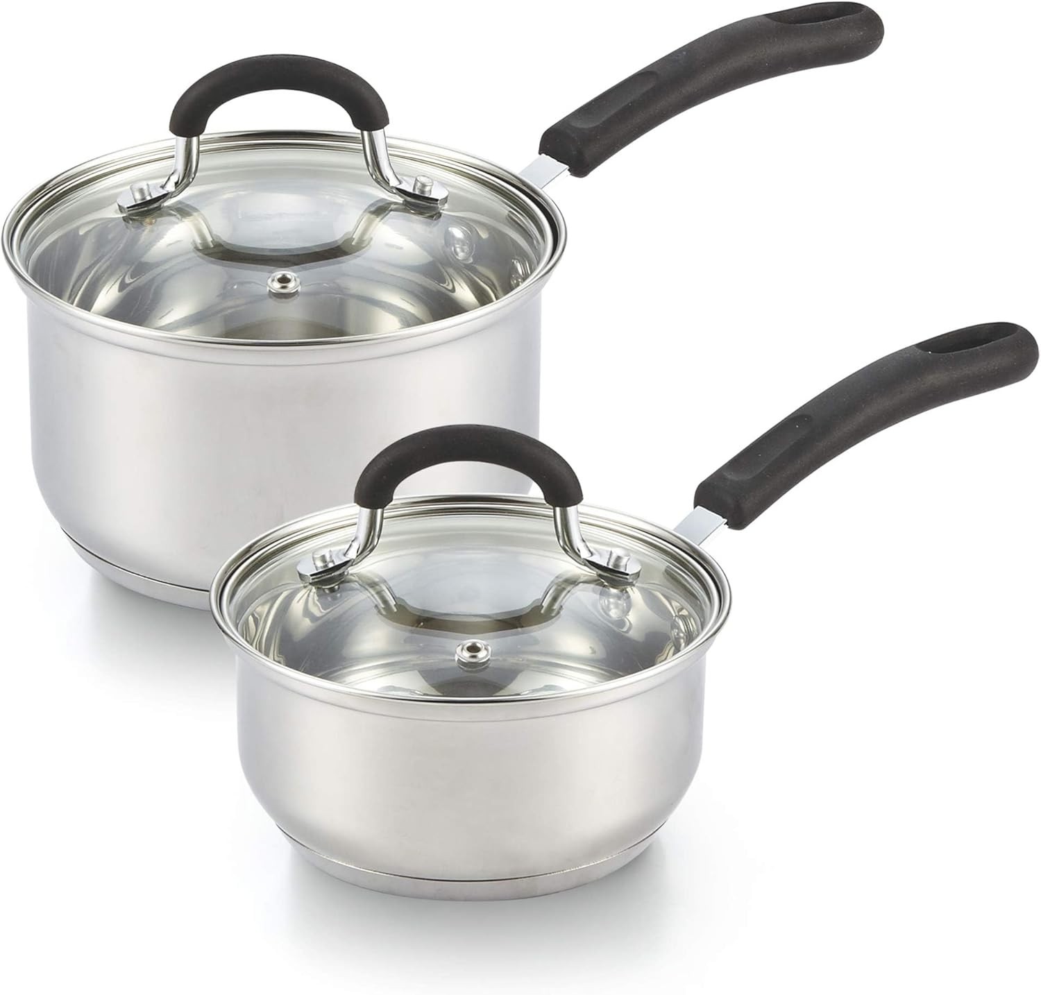 Elegant 1 & 2 Quart Stainless Steel Cookware Set – Induction & Dishwasher Safe