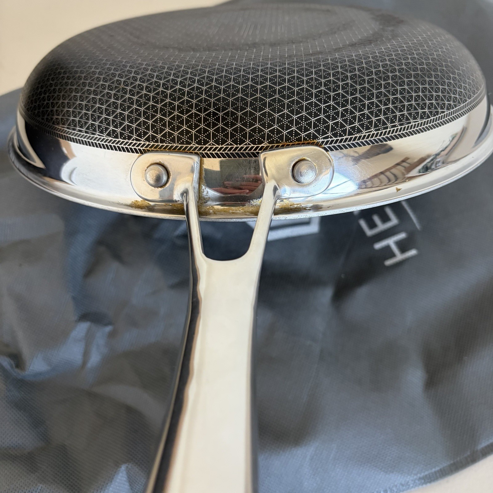 HexClad 10″ FRYING Pan NO Lid Hybrid Non-Stick -Used Good Condition