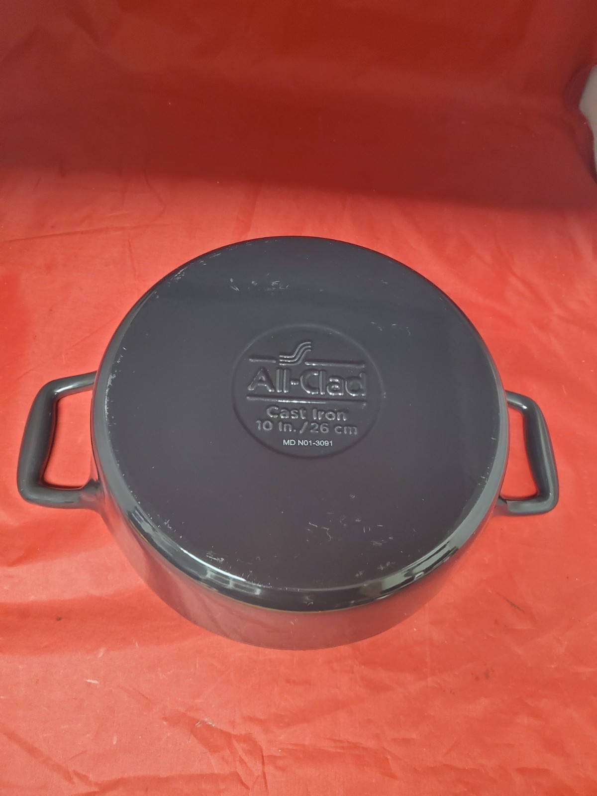 All-Clad Cast Iron Pot Enameled Brasier Dutch Oven w/ SS Lid 4Qt
