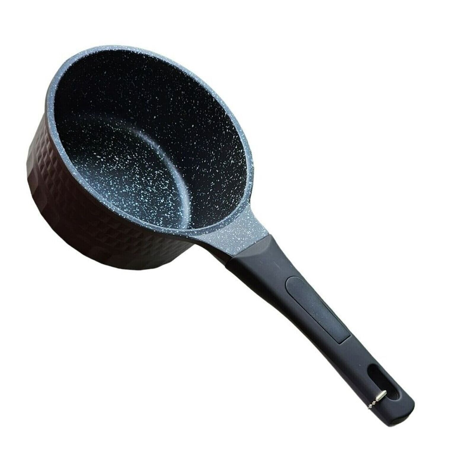 D&W Premium Cookware 7in Saucepan Casserole Nonstick With Glass Lid 1.9QT Black