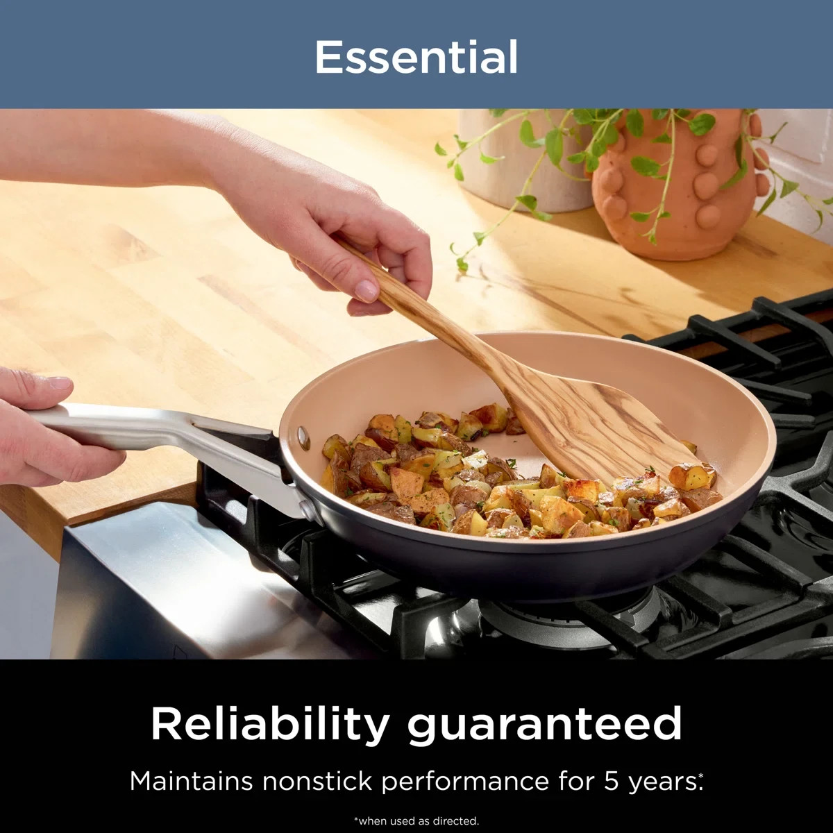 Ninja Extended Life Ceramic 10.25″ Non-Stick Frying Pan Silver