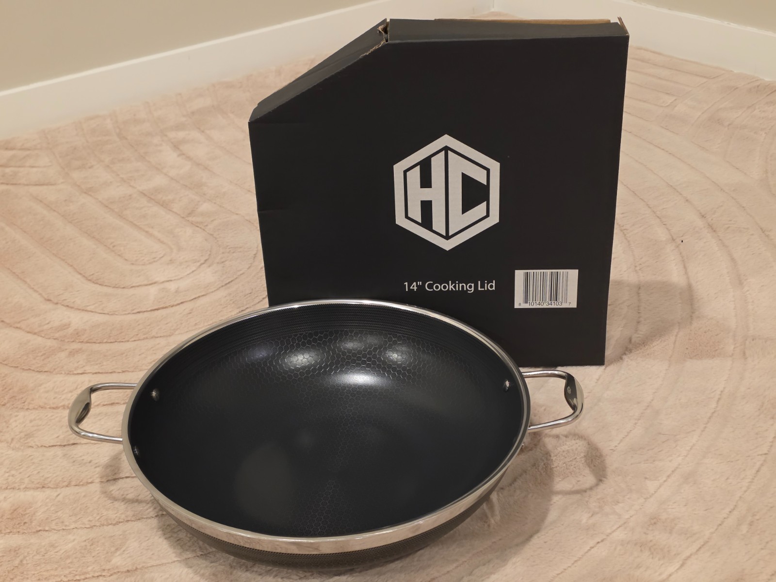 HexClad Hybrid Nonstick 14″ Wok with Stainless Steel Lid – $189 MSRP!