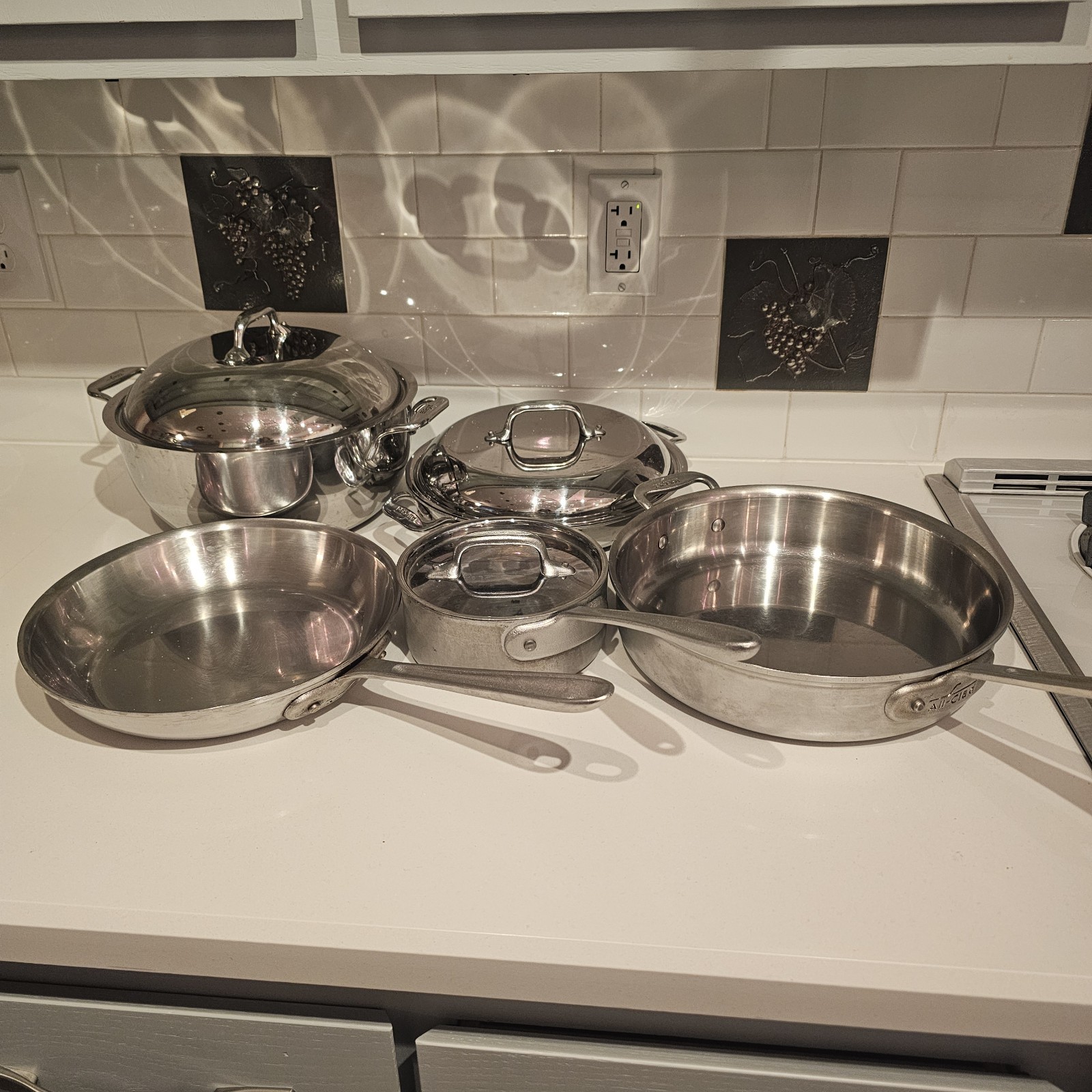 Vintage All Clad Master Chef 10 Piece Cookware Set MC1 Made in USA Canonsburg PA