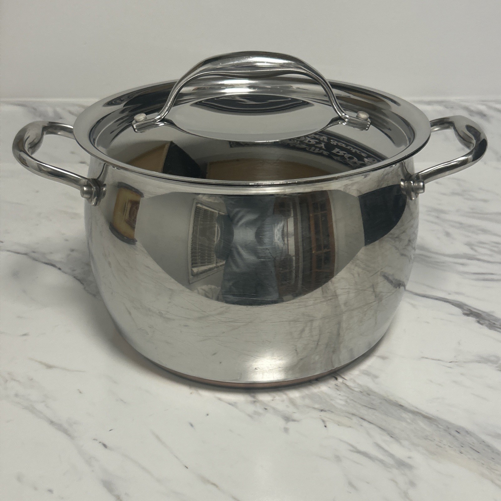 Kirkland Professional Copper Core 8.5 Qt Stock Pot Stainless w/Lid 5 Ply Clean!