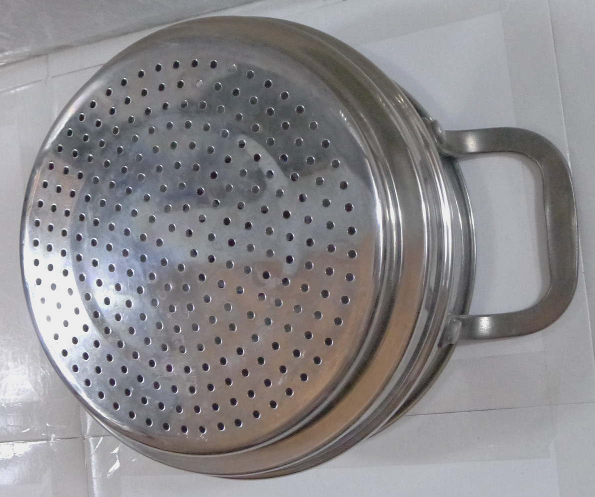 Stainless Steel Steamer Pot Insert 6 3/4″ & 7 3/4″ w/ 2 Handles – J4