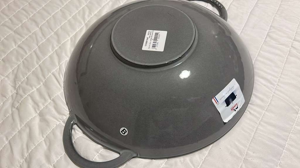 Staub Cast Iron 14.5-inch, Wok, Gray Graphite