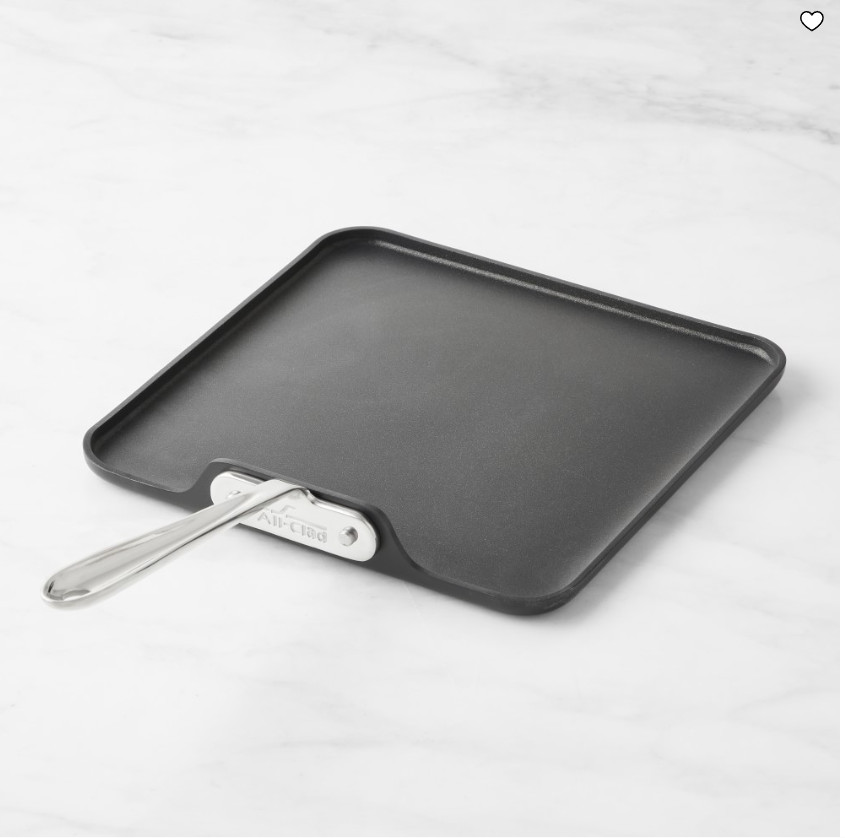 All-Clad HA1 Expert Nonstick Square Griddle 11 Inch – Hard Anodized Pan