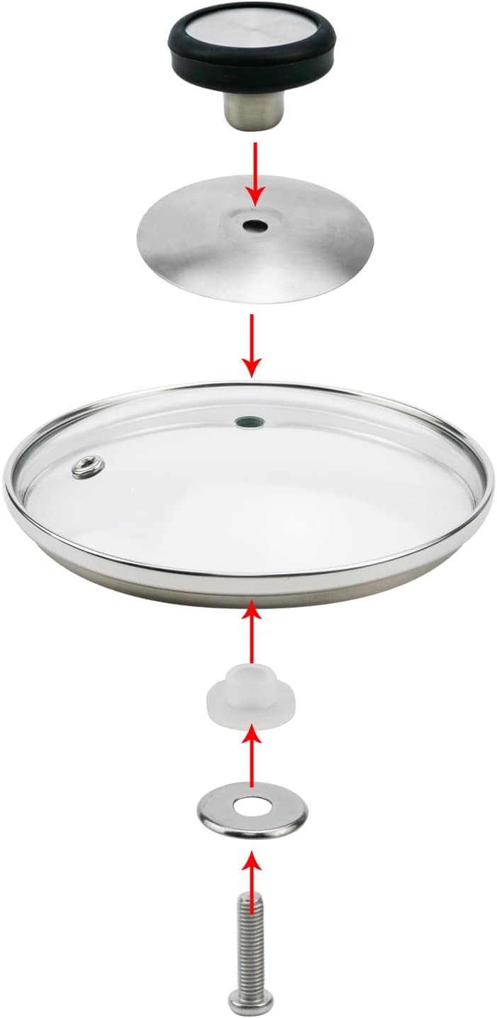 6 Inch Universal Tempered Glass Pot Lid Glass Covers for Frying Pan Wok Pot