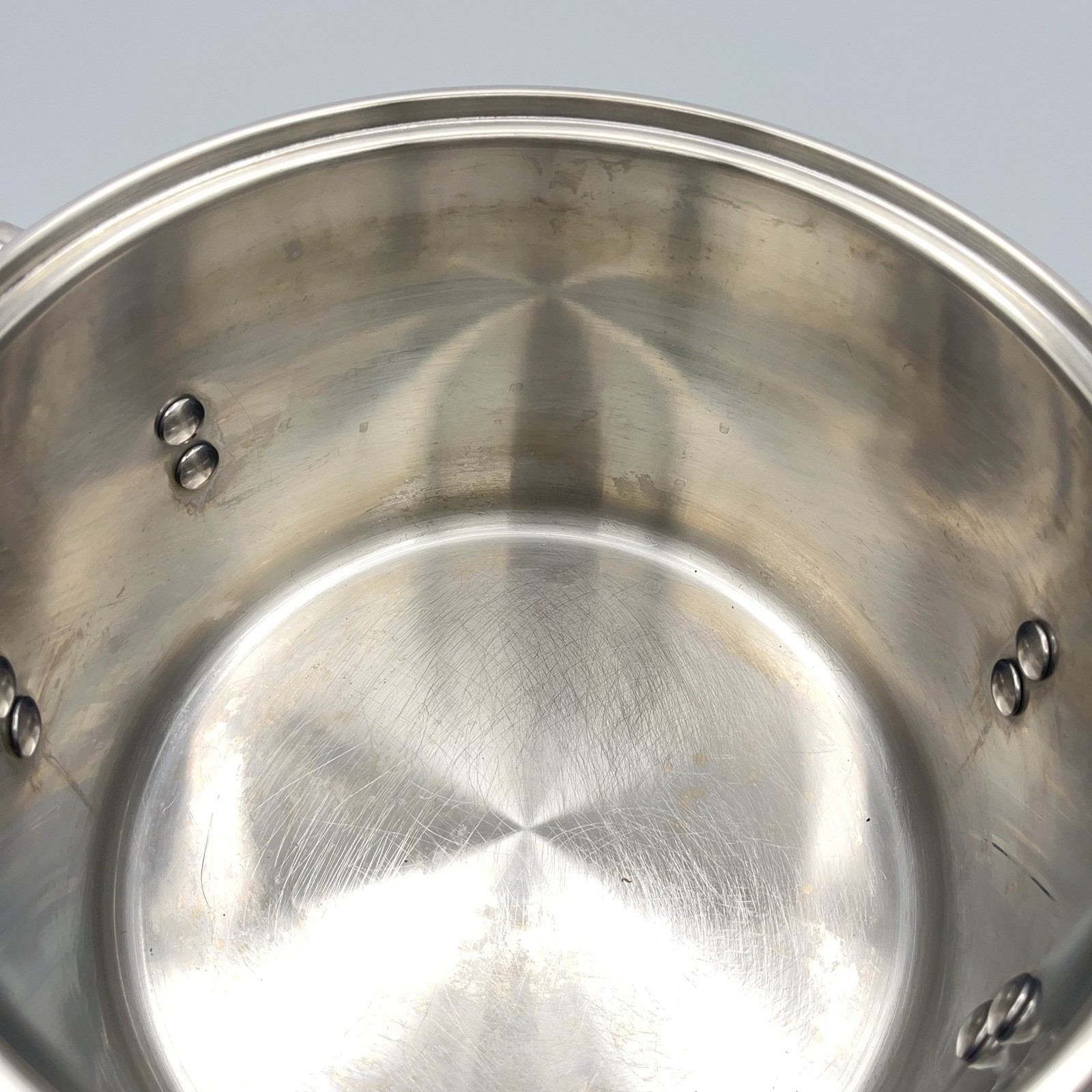 Calphalon 6 Quart Stock Pot 8608 Stainless Steel w/ Glass Lid 10″ 6 Qt Stockpot