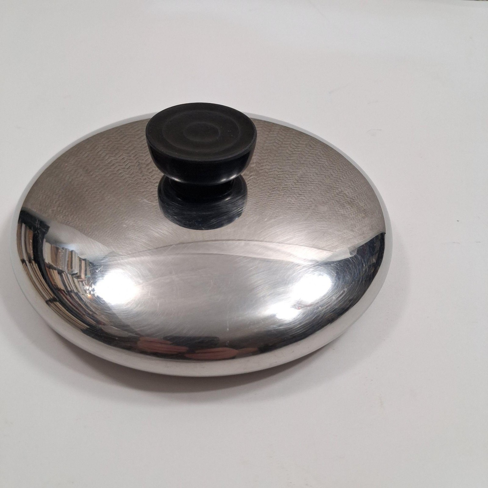 Stainless Steel Saucepan Lid 7 In Silver With Insulated Handle Fits Pot Cooktop