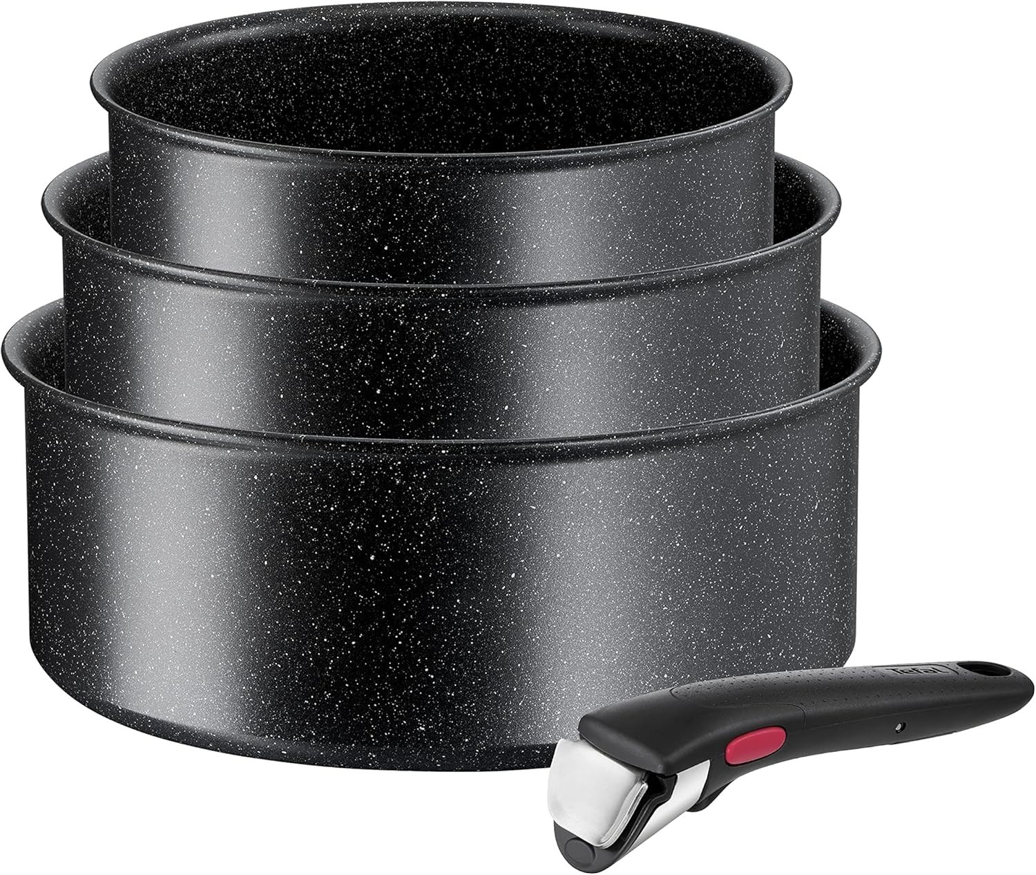T-fal Ingenio 4 Piece Nonstick Saucepan Set Removable Handle Stackable