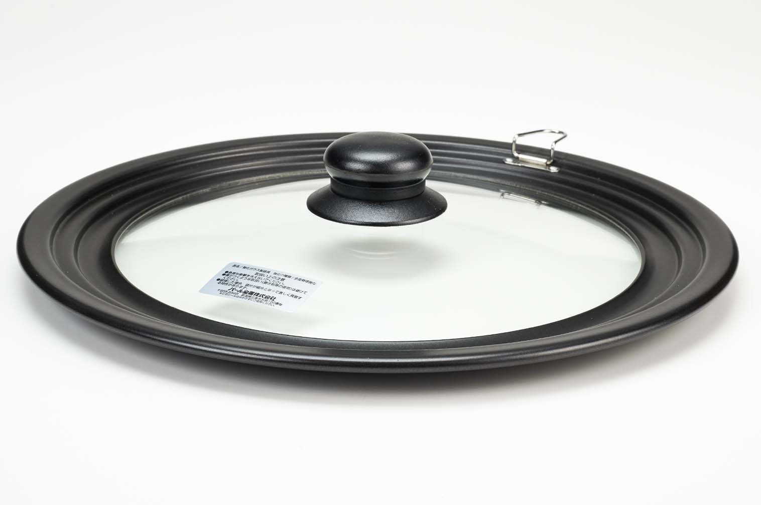 PEARL METAL Frying Pan Lid with Glass Window for 24~28cm Frying Pan Cover Oil Pa