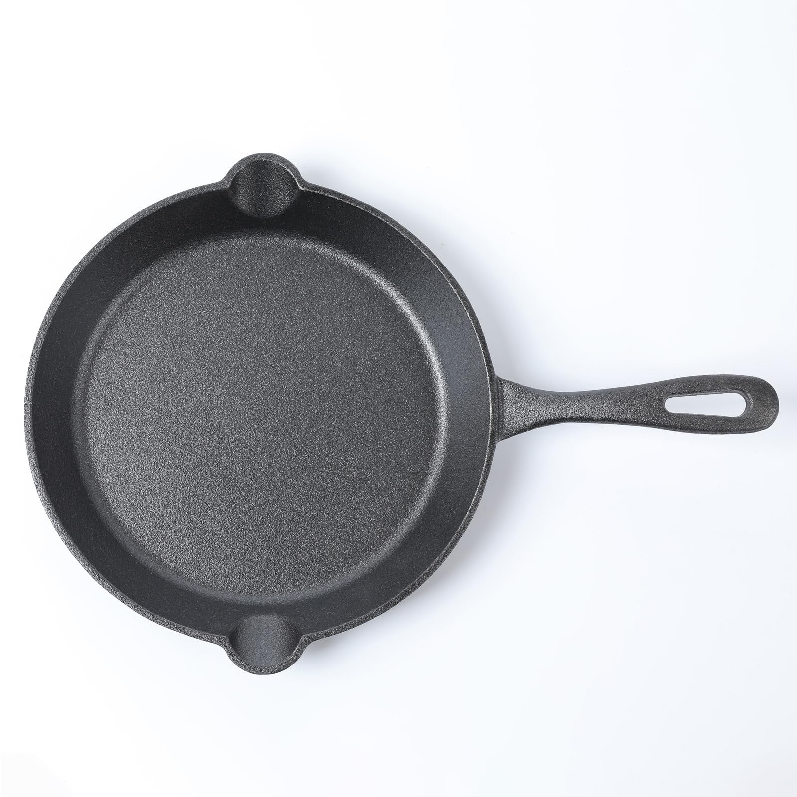 HAWOK Cast Iron Skillet Round Fry Pan Dia.10 inch, Pre-seasoned 10″, Black