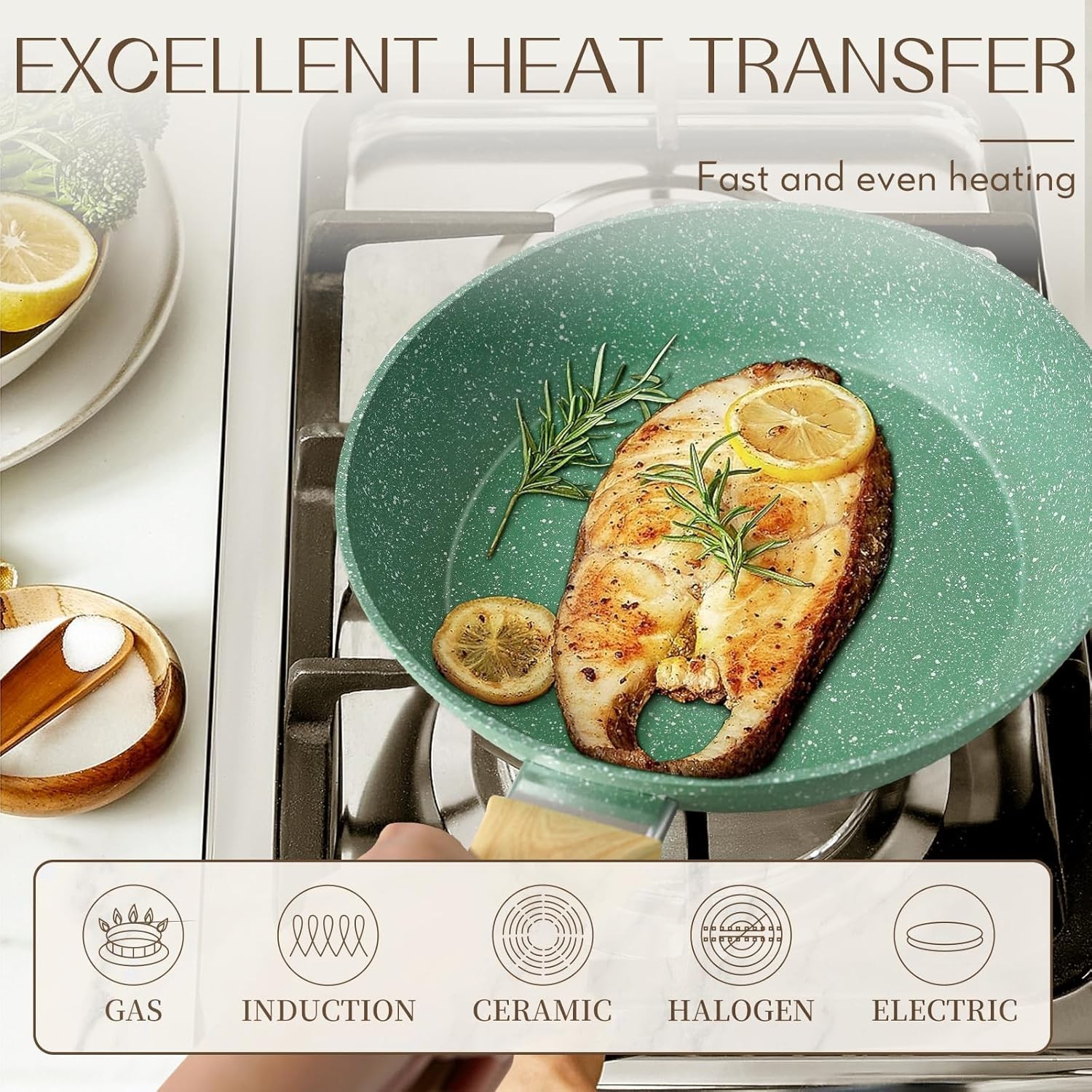 Nonstick Frying Pan Skillet, 8 Inch Non Stick Egg Pan Omelet Frying Pans 100%…