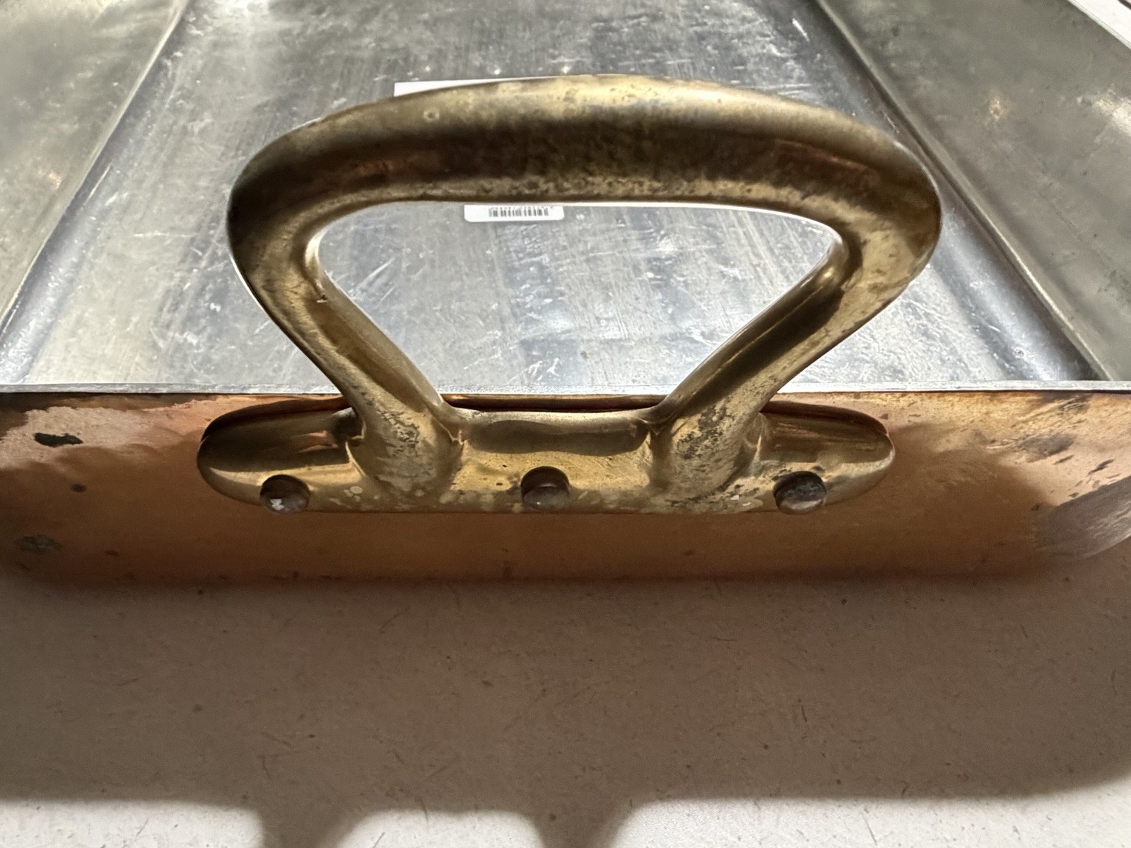 Mauviel Copper Roasting Pan With Rack, Brass Handles, 16.5”x 12.7” New! Read
