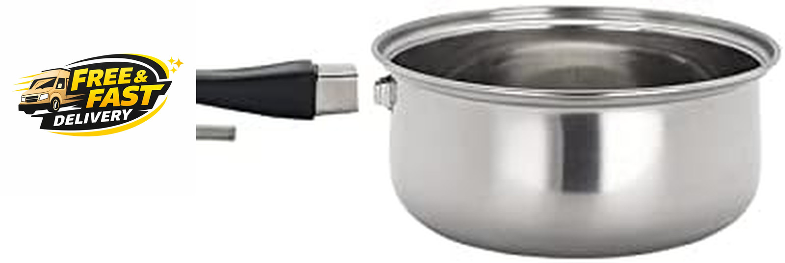 12 Piece Stainless Steel Cookware Set, Silver