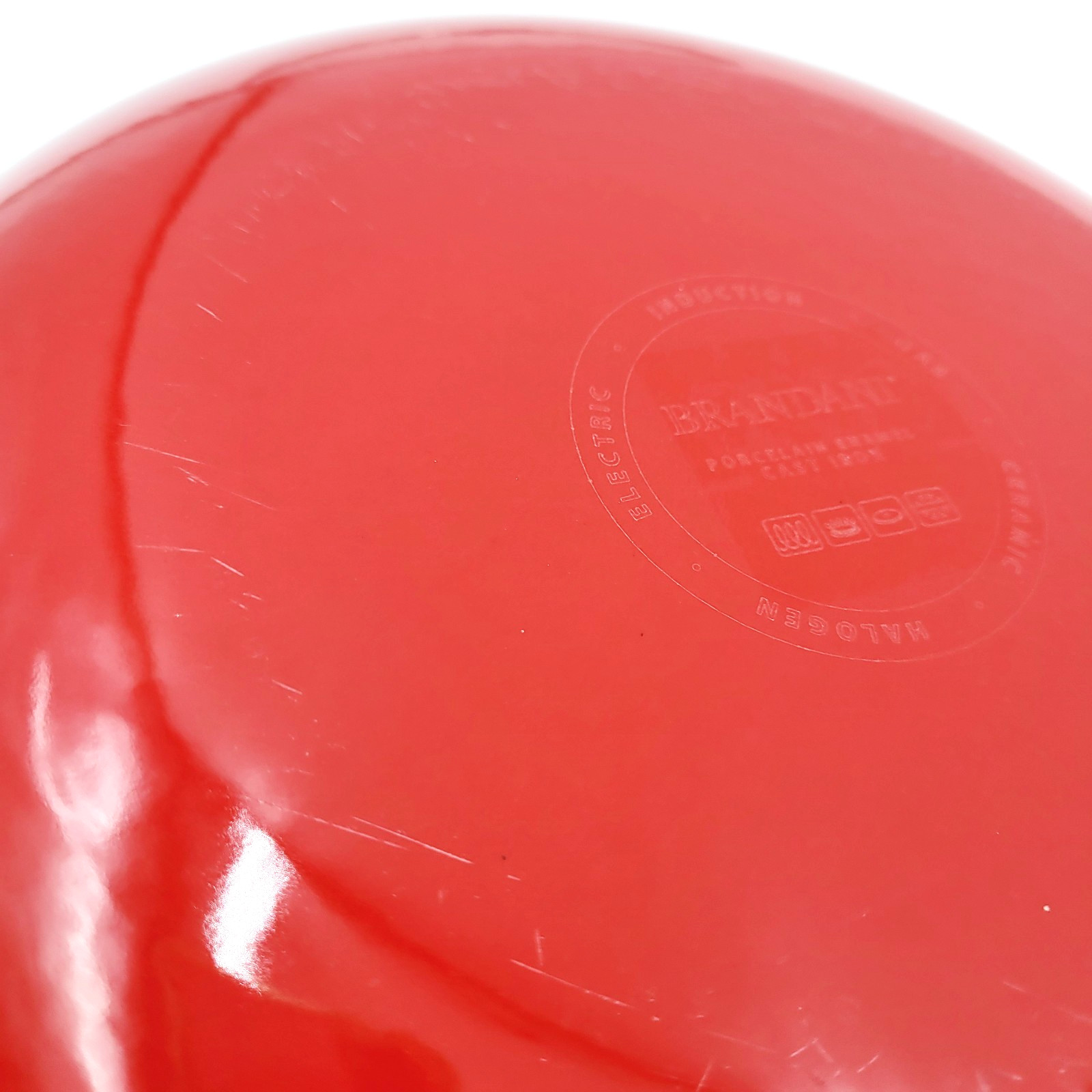 Brandani Italy Light Weight Cast Iron Dutch Oven Stock Pot 6.3qt Red NEW