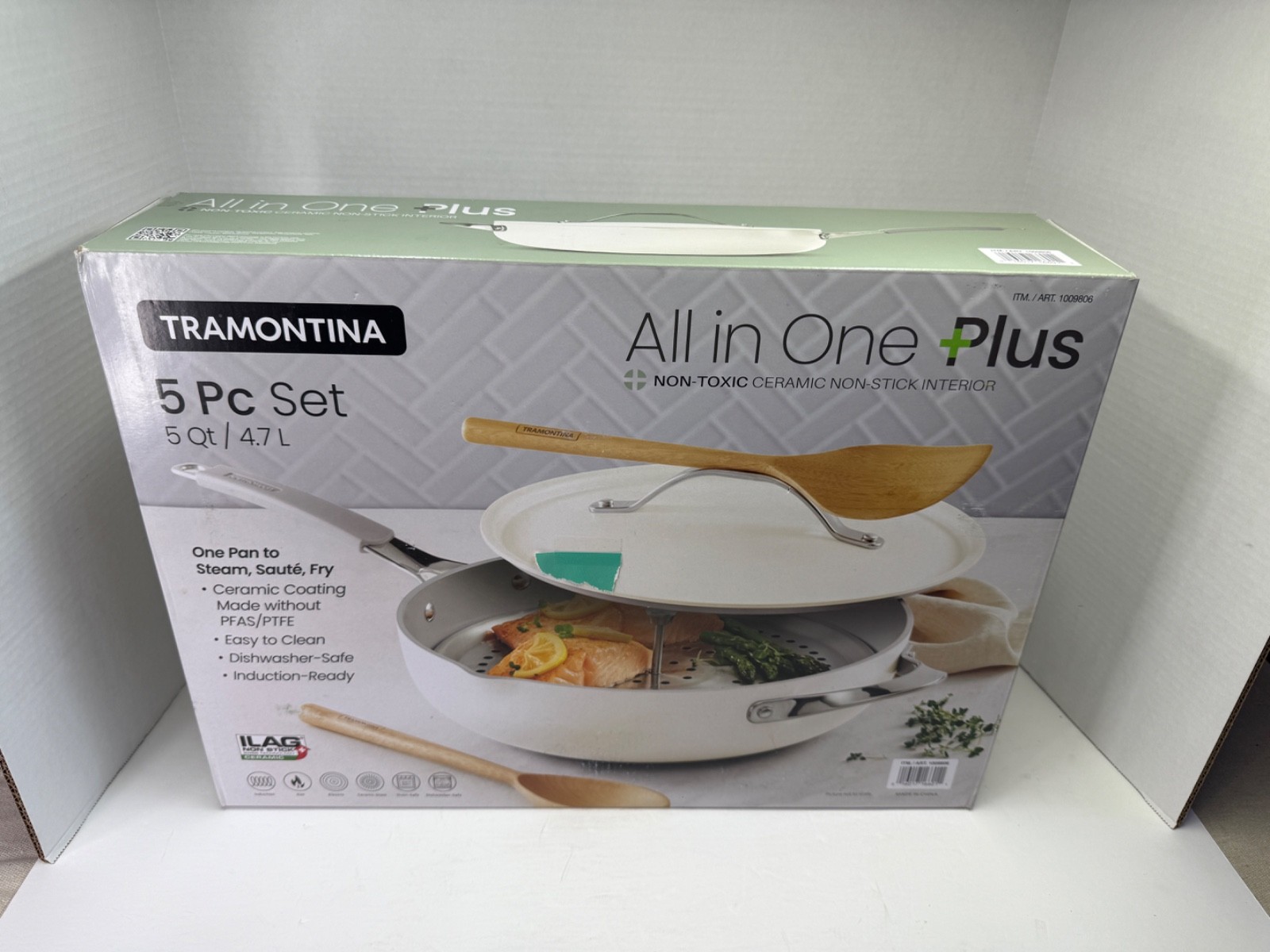 Tramontina – All-in-One Plus Pan (4.7 Qt Ceramic) – Multipurpose Cookware Set