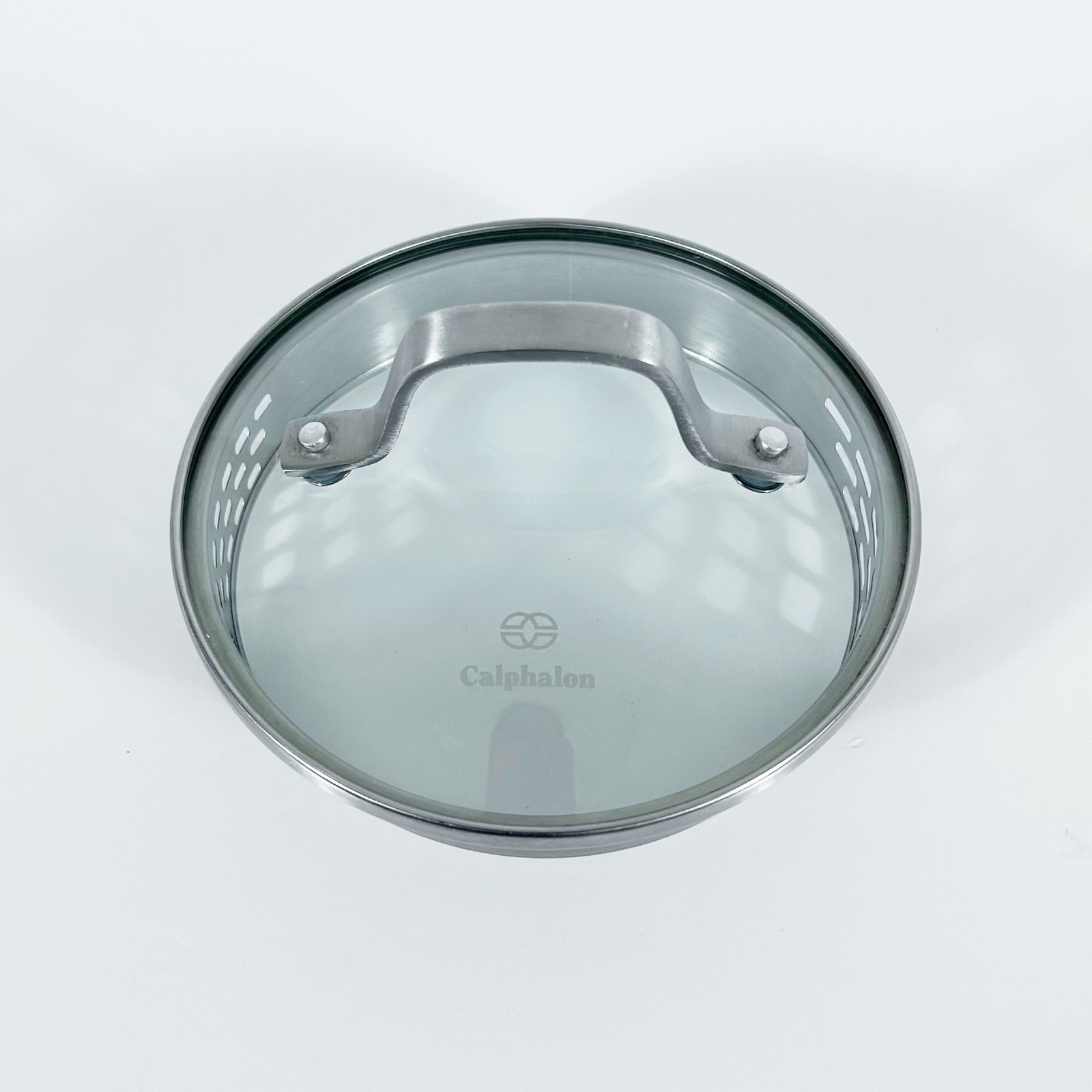 Calphalon Glass Lid w/ Strainer Vent Stainless Rim Replacement Lid Only 5.5″