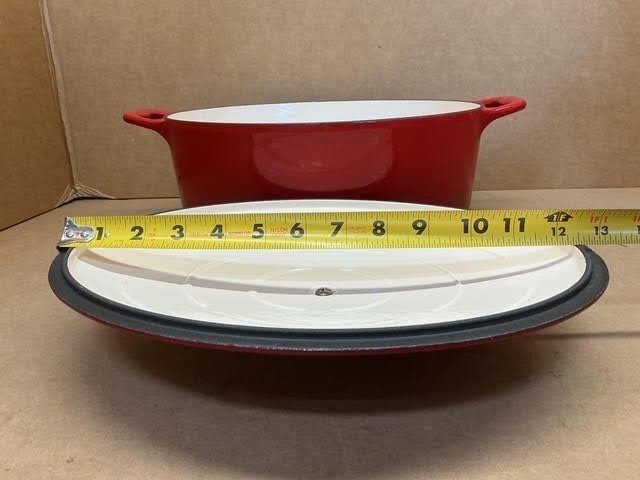 Tramontina Enameled Cast Iron 7-Quart Oval Dutch Oven – Red