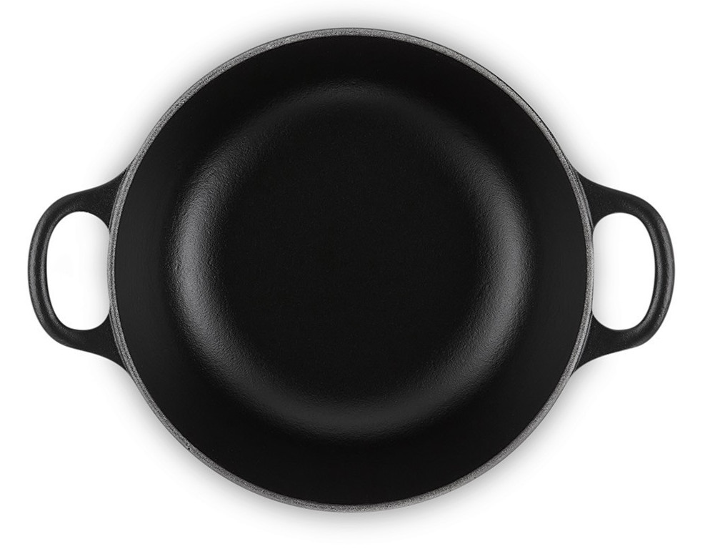 Le Creuset Cast Iron Mickey Mouse Marmite 18cm 1.5Qt Cherry Red Black Gold Knob