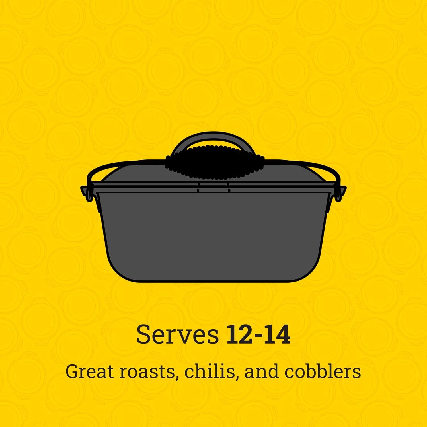 9 Quart Pre-Seasoned Cast Iron Dutch Oven with Lid, Wire Bail Handle, Black