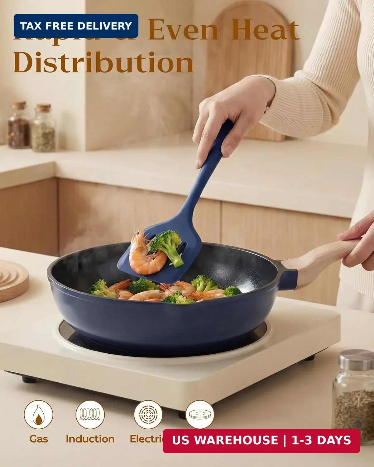 FDN 16Pcs Titanium Pots and Pans Set,Toxic-Free Cookware Set, Dishwasher & Oven